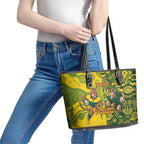 Custom Australia vs South Africa Leather Tote Bag Wallabies vs Springboks Two Nations One Battle