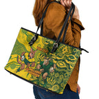 Custom Australia vs South Africa Leather Tote Bag Wallabies vs Springboks Two Nations One Battle
