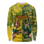 Custom Australia vs South Africa Long Sleeve Shirt Wallabies vs Springboks Two Nations One Battle