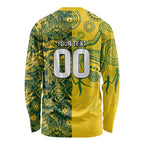 Custom Australia vs South Africa Long Sleeve Shirt Wallabies vs Springboks Two Nations One Battle