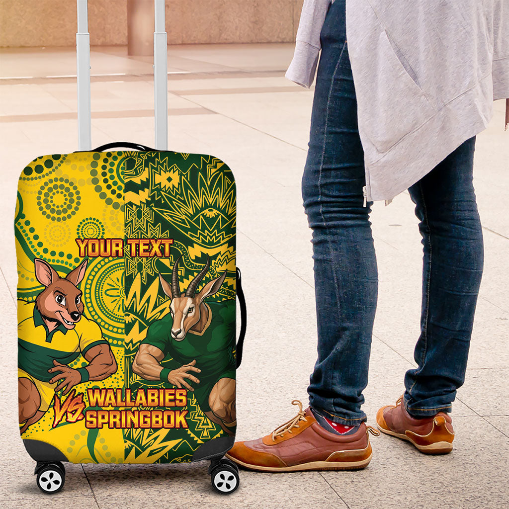 Custom Australia vs South Africa Luggage Cover Wallabies vs Springboks Two Nations One Battle