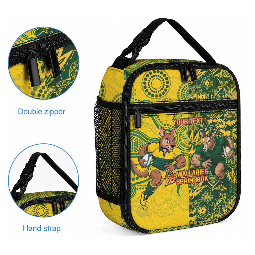Custom Australia vs South Africa Lunch Bag Wallabies vs Springboks Two Nations One Battle