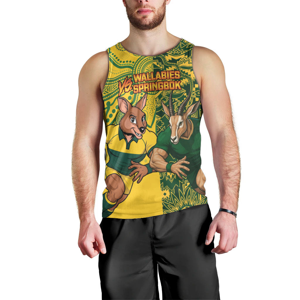 Custom Australia vs South Africa Men Tank Top Wallabies vs Springboks Two Nations One Battle