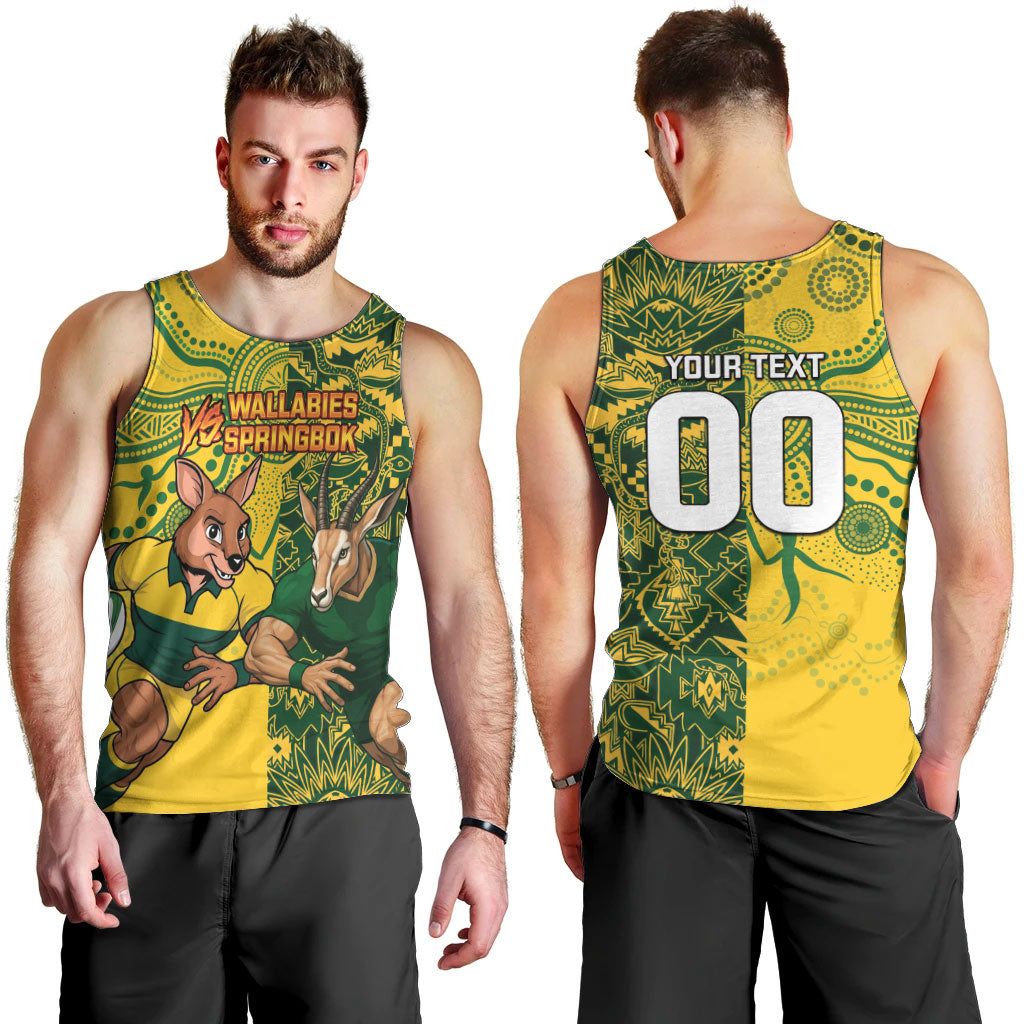 Custom Australia vs South Africa Men Tank Top Wallabies vs Springboks Two Nations One Battle