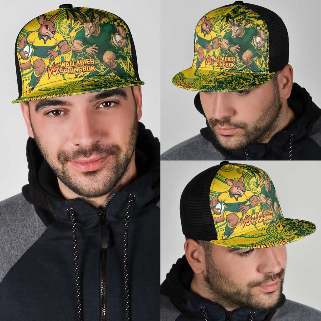 Personalised Australia vs South Africa Mesh Trucker Cap Wallabies vs Springboks Two Nations One Battle