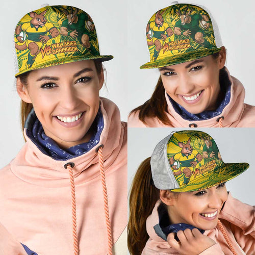 Personalised Australia vs South Africa Mesh Trucker Cap Wallabies vs Springboks Two Nations One Battle