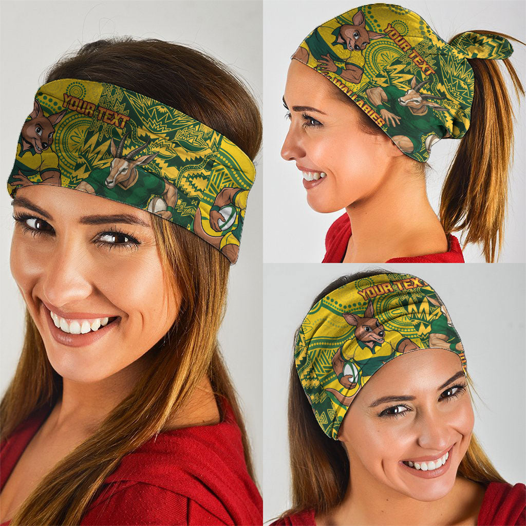 Custom Australia vs South Africa Neck Gaiter Wallabies vs Springboks Two Nations One Battle