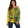 Custom Australia vs South Africa Off Shoulder Sweater Wallabies vs Springboks Two Nations One Battle