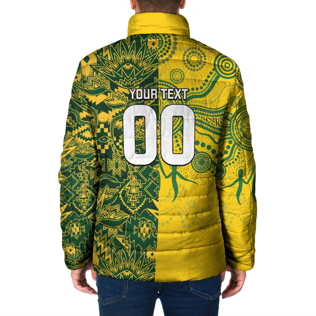 Custom Australia vs South Africa Padded Jacket Wallabies vs Springboks Two Nations One Battle