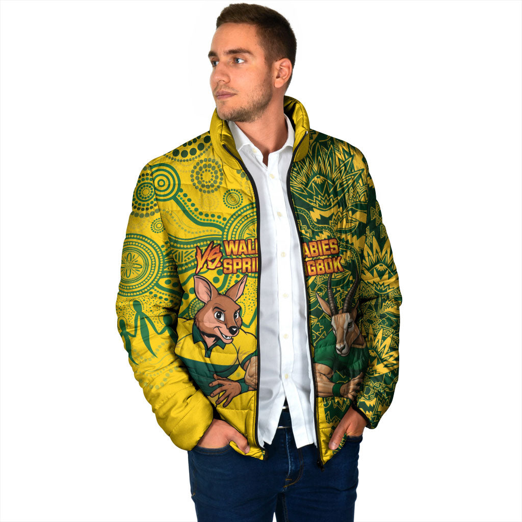 Custom Australia vs South Africa Padded Jacket Wallabies vs Springboks Two Nations One Battle