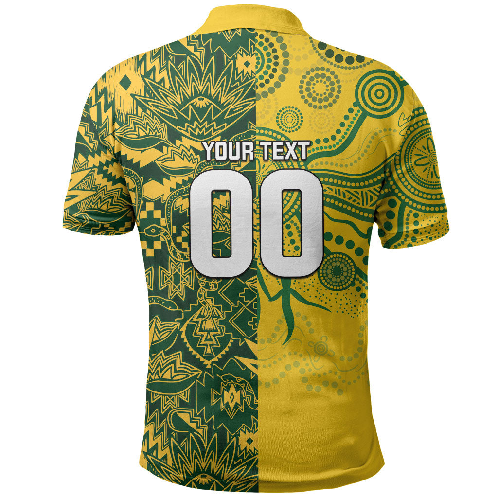 Custom Australia vs South Africa Polo Shirt Wallabies vs Springboks Two Nations One Battle