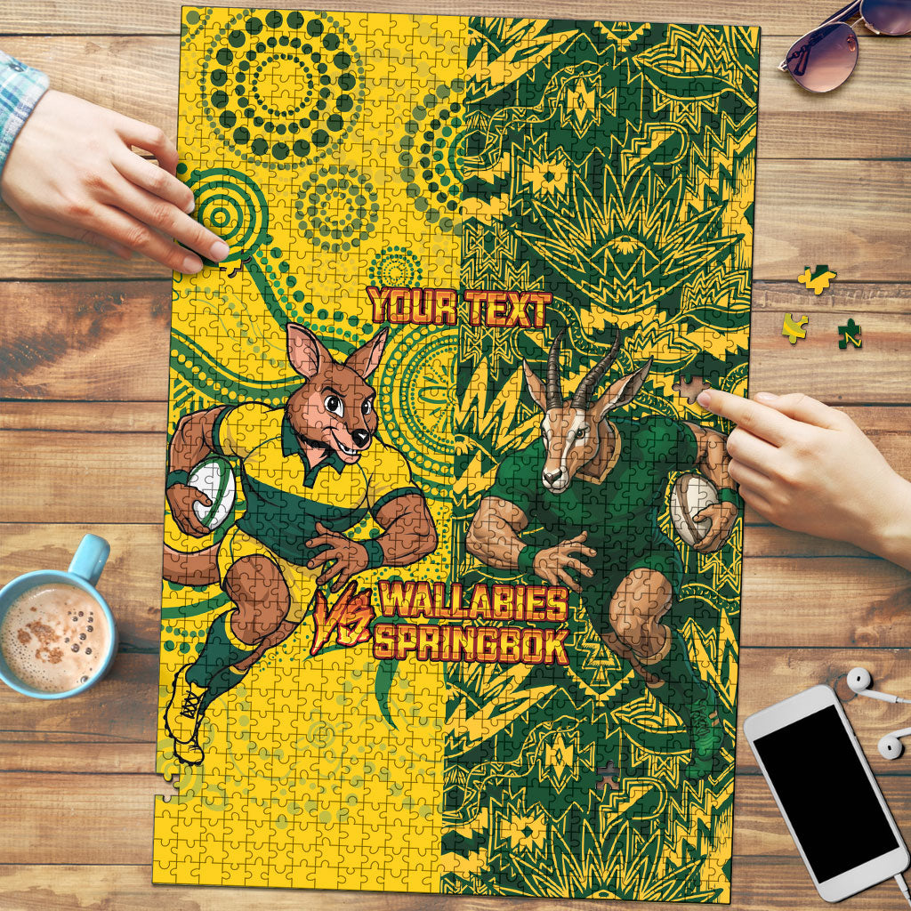 Custom Australia vs South Africa Puzzle Wallabies vs Springboks Two Nations One Battle