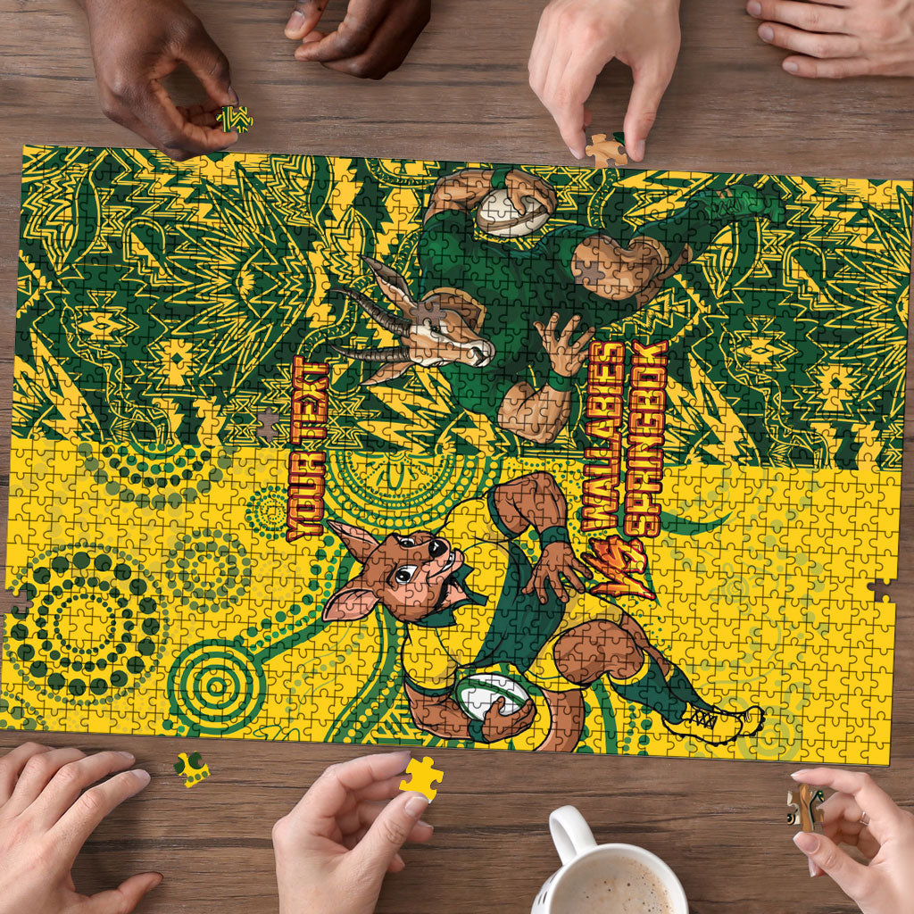Custom Australia vs South Africa Puzzle Wallabies vs Springboks Two Nations One Battle