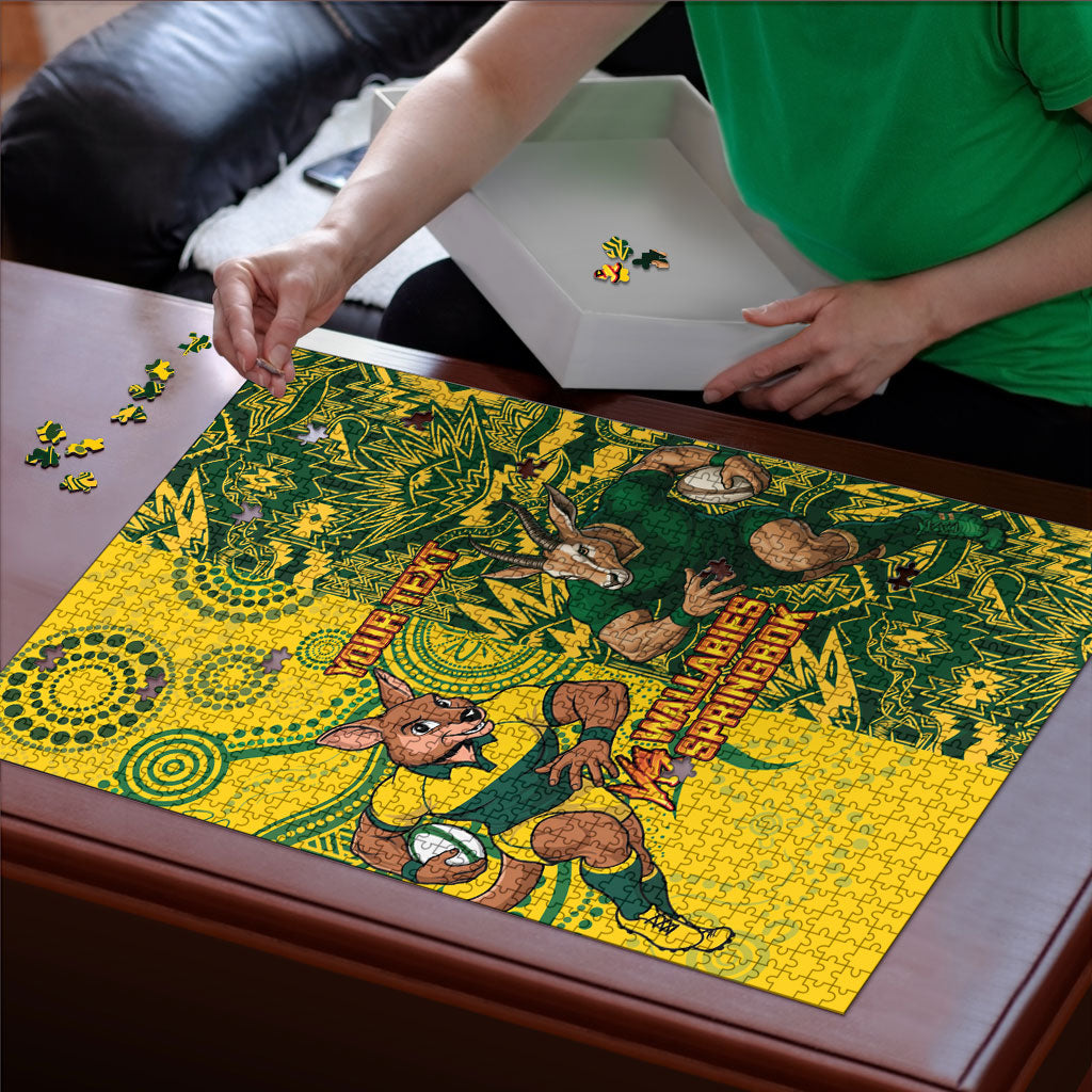 Custom Australia vs South Africa Puzzle Wallabies vs Springboks Two Nations One Battle