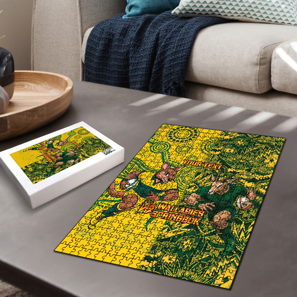 Custom Australia vs South Africa Puzzle Wallabies vs Springboks Two Nations One Battle