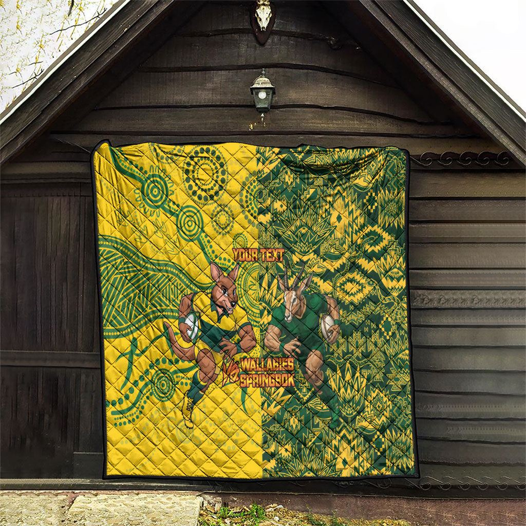 Custom Australia vs South Africa Quilt Wallabies vs Springboks Two Nations One Battle