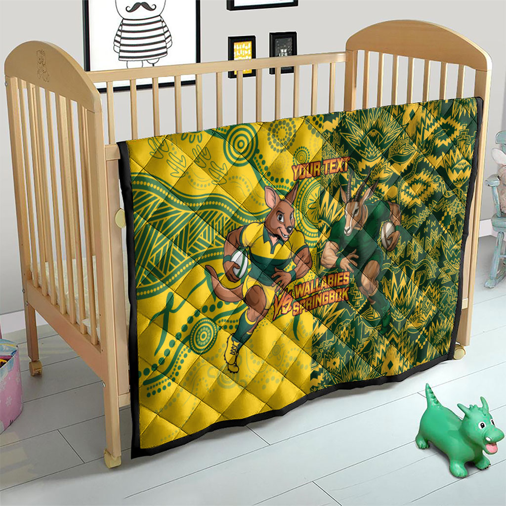 Custom Australia vs South Africa Quilt Wallabies vs Springboks Two Nations One Battle