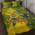 Custom Australia vs South Africa Quilt Bed Set Wallabies vs Springboks Two Nations One Battle