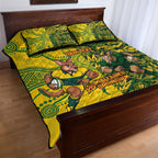 Custom Australia vs South Africa Quilt Bed Set Wallabies vs Springboks Two Nations One Battle