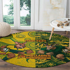 Custom Australia vs South Africa Round Carpet Wallabies vs Springboks Two Nations One Battle