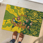Custom Australia vs South Africa Rubber Doormat Wallabies vs Springboks Two Nations One Battle
