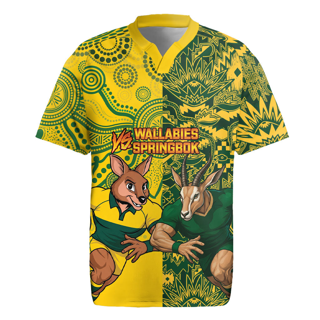 Custom Australia vs South Africa Rugby Jersey Wallabies vs Springboks Two Nations One Battle