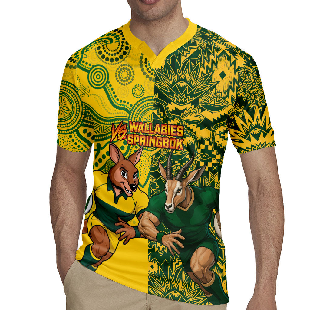 Custom Australia vs South Africa Rugby Jersey Wallabies vs Springboks Two Nations One Battle