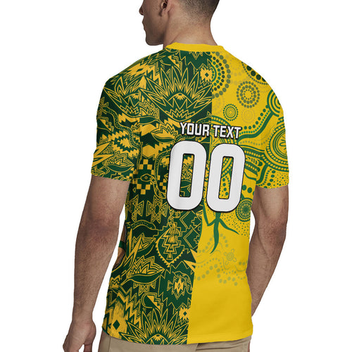 Custom Australia vs South Africa Rugby Jersey Wallabies vs Springboks Two Nations One Battle