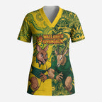 Custom Australia vs South Africa Scrub Top Wallabies vs Springboks Two Nations One Battle
