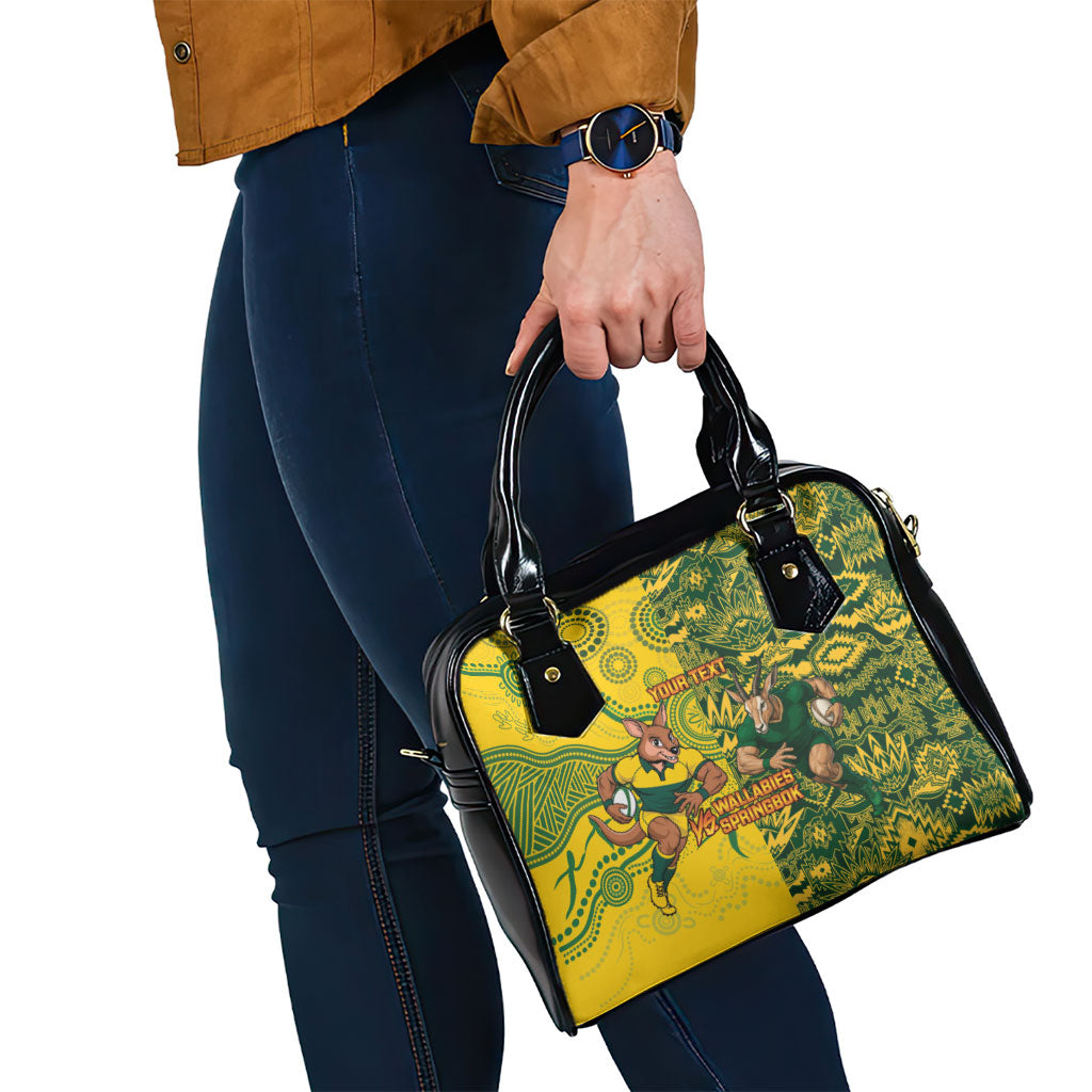 Custom Australia vs South Africa Shoulder Handbag Wallabies vs Springboks Two Nations One Battle