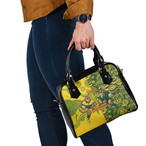 Custom Australia vs South Africa Shoulder Handbag Wallabies vs Springboks Two Nations One Battle
