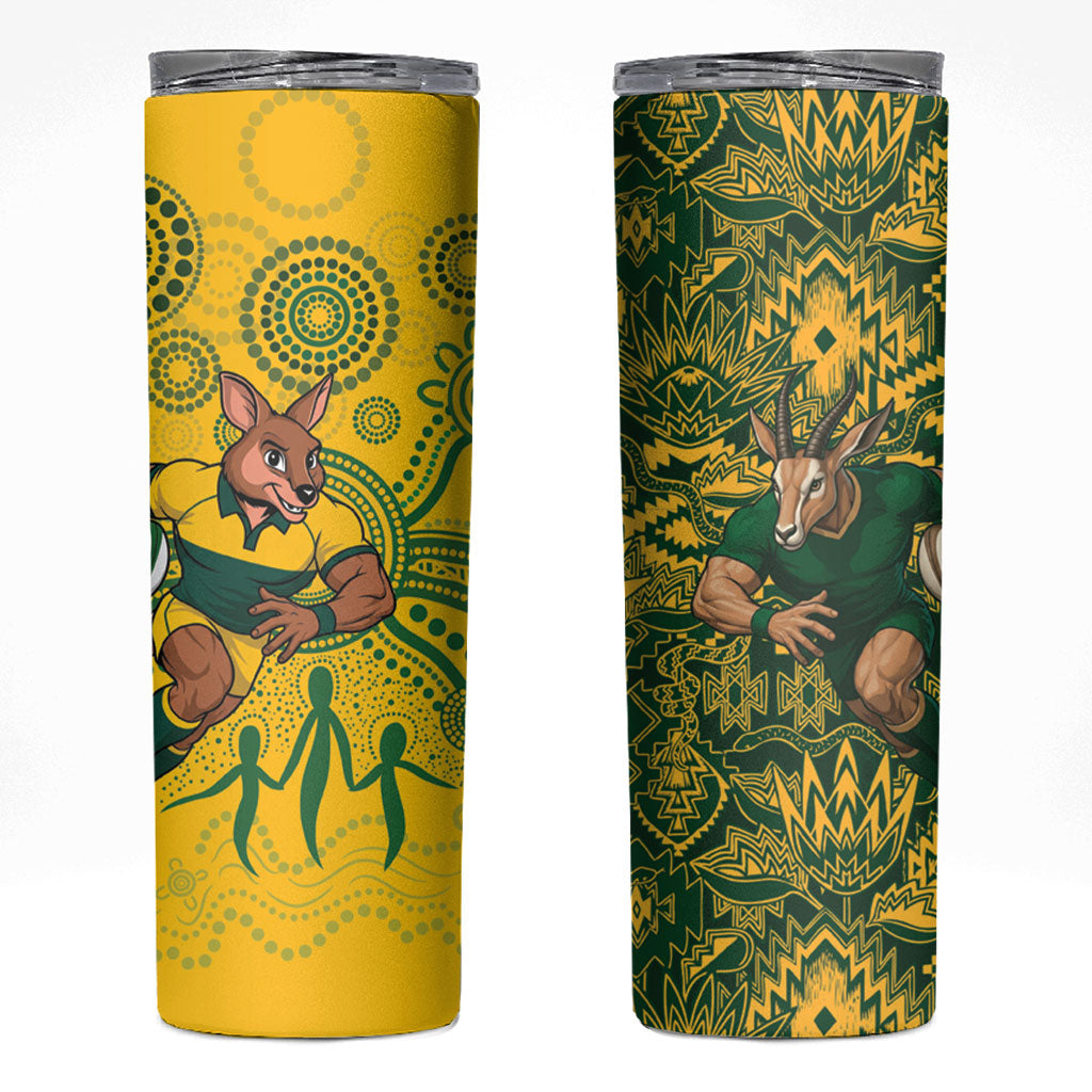 Australia vs South Africa Skinny Tumbler Wallabies vs Springboks Two Nations One Battle