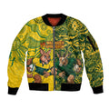Custom Australia vs South Africa Sleeve Zip Bomber Jacket Wallabies vs Springboks Two Nations One Battle