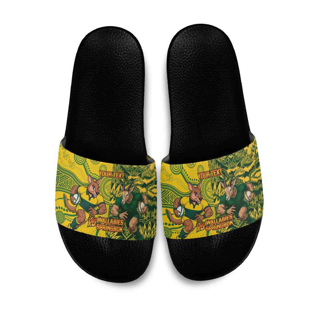 Custom Australia vs South Africa Slide Sandals Wallabies vs Springboks Two Nations One Battle