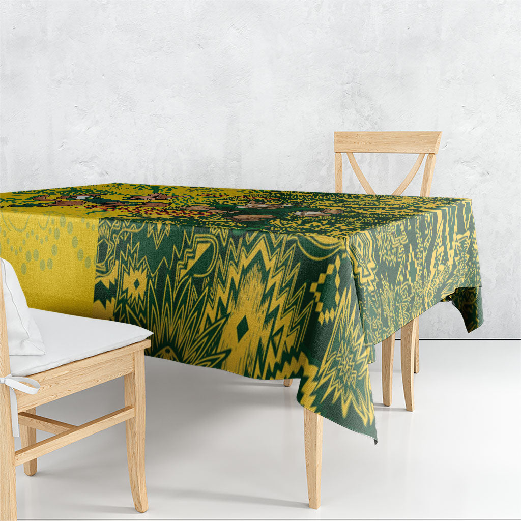 Custom Australia vs South Africa Tablecloth Wallabies vs Springboks Two Nations One Battle