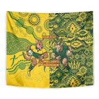 Custom Australia vs South Africa Tapestry Wallabies vs Springboks Two Nations One Battle