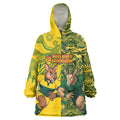 Custom Australia vs South Africa Wearable Blanket Hoodie Wallabies vs Springboks Two Nations One Battle