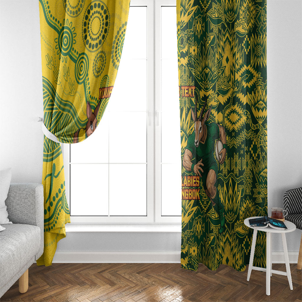 Custom Australia vs South Africa Window Curtain Wallabies vs Springboks Two Nations One Battle