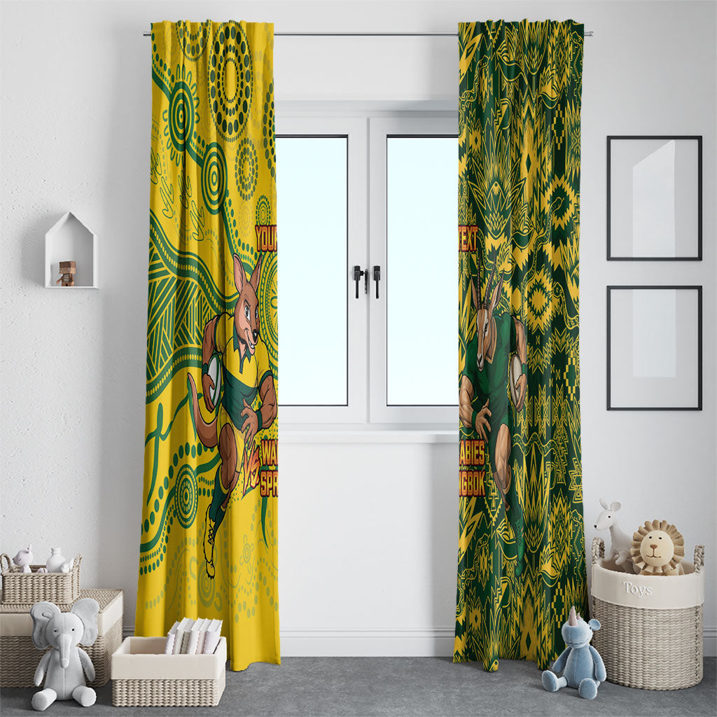 Custom Australia vs South Africa Window Curtain Wallabies vs Springboks Two Nations One Battle