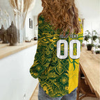 Custom Australia vs South Africa Women Casual Shirt Wallabies vs Springboks Two Nations One Battle