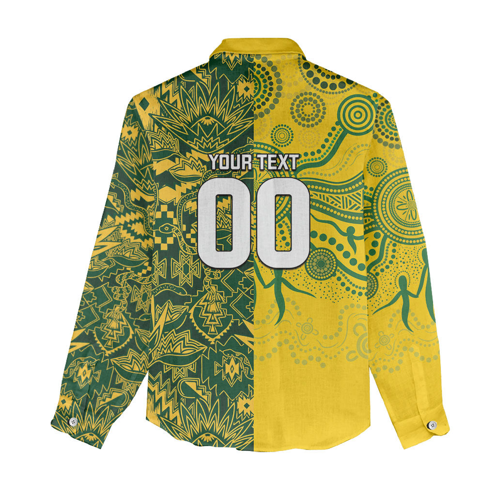 Custom Australia vs South Africa Women Casual Shirt Wallabies vs Springboks Two Nations One Battle