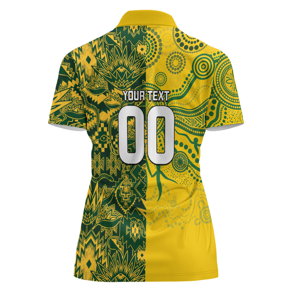 Custom Australia vs South Africa Women Polo Shirt Wallabies vs Springboks Two Nations One Battle