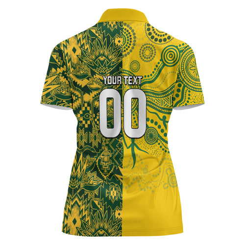 Custom Australia vs South Africa Women Polo Shirt Wallabies vs Springboks Two Nations One Battle