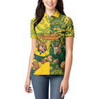 Custom Australia vs South Africa Women Polo Shirt Wallabies vs Springboks Two Nations One Battle