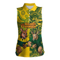 Custom Australia vs South Africa Women Sleeveless Polo Shirt Wallabies vs Springboks Two Nations One Battle