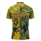Custom Australia vs South Africa Zipper Polo Shirt Wallabies vs Springboks Two Nations One Battle