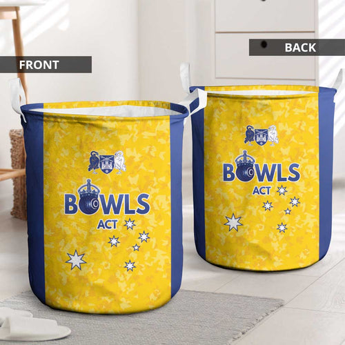Australian ACT Lawn Bowls Laundry Basket Aussie Minimalist Style - Aussie Hoodie