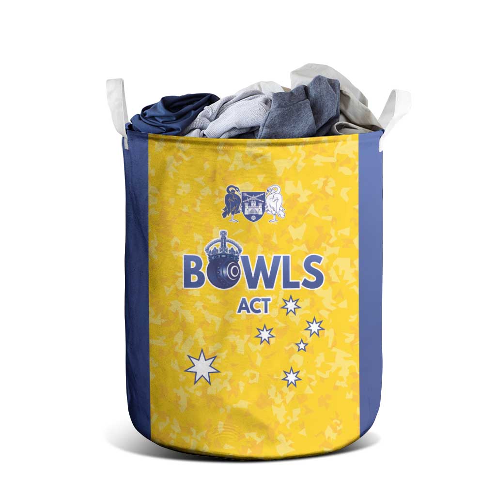 Australian ACT Lawn Bowls Laundry Basket Aussie Minimalist Style - Aussie Hoodie