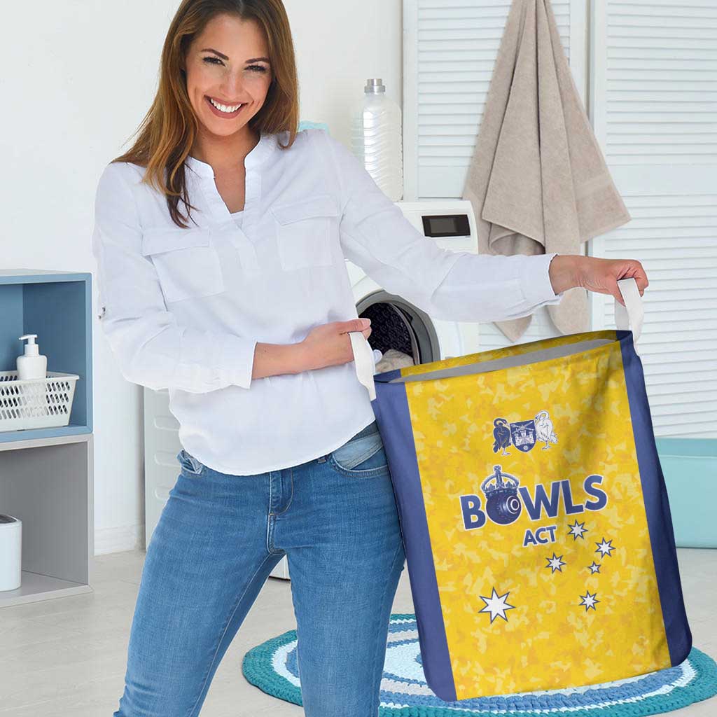 Australian ACT Lawn Bowls Laundry Basket Aussie Minimalist Style - Aussie Hoodie