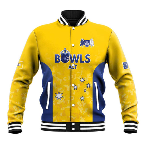 Australian ACT Lawn Bowls Custom Baseball Jacket Aussie Minimalist Style - Aussie Hoodie